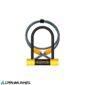 Especial para bicicletas y motos pequeñas nivel de seguridad 70 de 100, U-lock 90x140mm, grosor 13mm, el cable es de 120x10mm, material acero con enganche en ambos extremos, lo que aumenta su seguridad. • Sistema de cerradura x2 Double • Grillete endurecido con acero de 13 mm [0,51”] • Oferta de protección antirrobo • Cilindro Z resistente a tirones, forcejeos con ganzúa, perforaciones con tecnología BumpBlok™ y funda giratoria. • 5 llaves con corte láser y 1 con micro-luz de LED. • Soporte de montaje para la barra con enganche rápido • Cubiertas de protección en el arco y el grillete