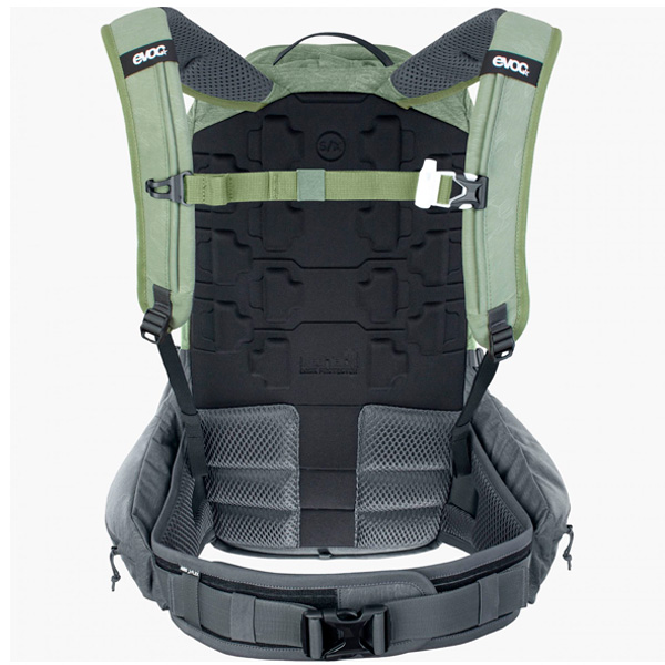 carnivalbikes-Mochila-Evoc-Trail-Pro-16i-Olive-Grey-distribuidor-chile-hidratacion-enduro-mtb-camel-trekking-gris