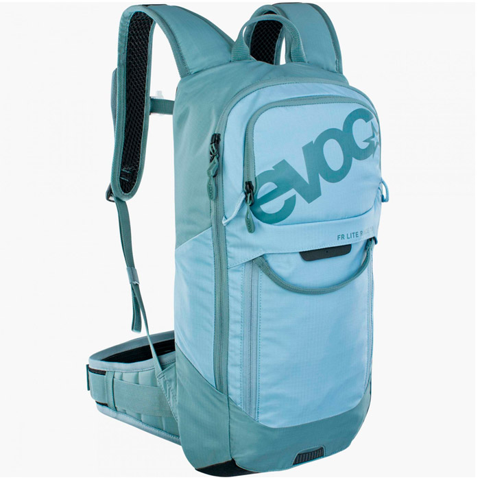 CARNIVALBIKES-Mochila-Evoc-Fr-Lite-Race-10-Steel-Blue-DISTRIBUIDOR-CHILE-MTB-ENDURO-MONTANISMO