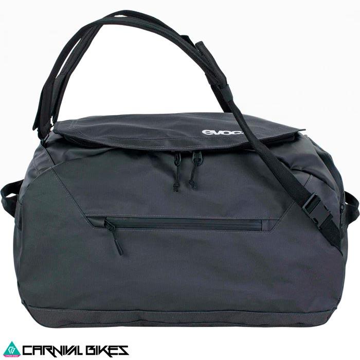 carnivalbikes-maleta-bolso-evoc-DUFFLE-40-CARBON-GREY-BLACK-tienda-bicicleta-moto-chile-distribuidor-envio-rapido-mtb-viaje-1