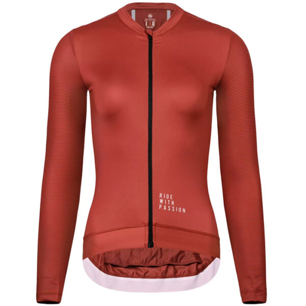 carnivalbikes-jersey-tricota-monton-Urban-Traveler-Max-Red-Women-Long-distribuidor-chile-ruta-mtb-ciclismo