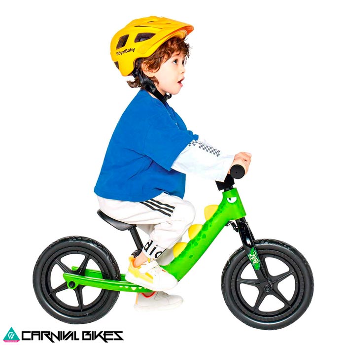 carnivalbikes-bicicleta-niño-Royal-Baby-Balance-Mg-Dino-verde-dinosaurio-tienda-de-ciclismo-envio-rapido-despacho-chile-niños-2