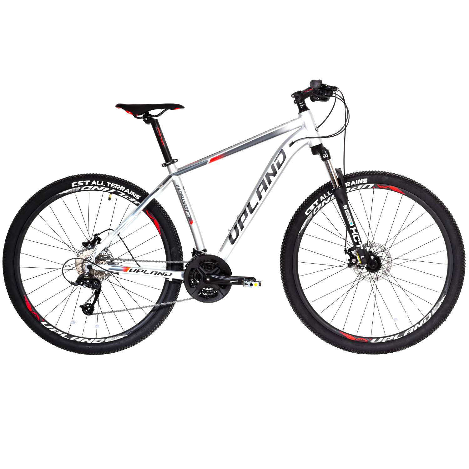 bicicleta upland vanguard 200 29er aro 29 talla 19 27v. aluminio disc. mecanico gris negro