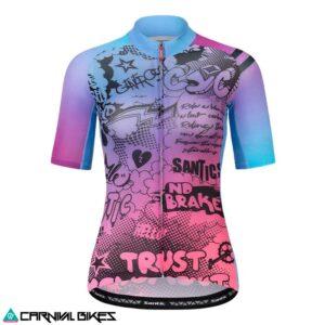 carnivalbikes-TRICOTA-jersey-ruta-SANTIC-MUJER-FLOWERS-tienda-venta-ciclismo-triatlon-chile-envio-a-todo-el-pais