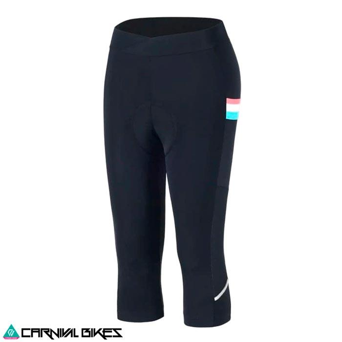 carnivalbikes-short-calza-3-4-santic-mujer-HUANNAI-negra-ruta-tratlon-xc-tienda-ciclismo-venta-chile-distribuidor-envio-rapido