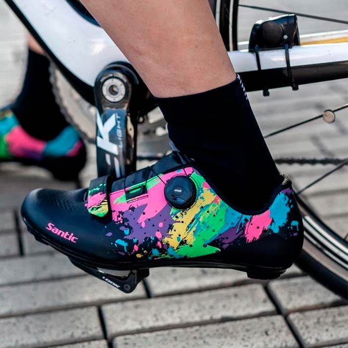 carnivalbikes-zapatilla-de-ruta-santic-diseño-picasso-negro-road-triatlon-tienda-ciclismo-chile-venta-envio-rapido-2