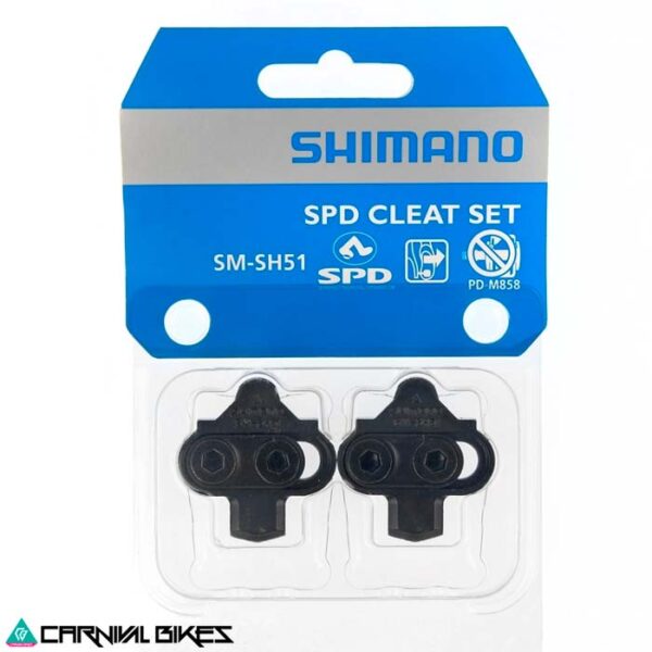 JUEGO DE CALAS SHIMANO SPD DESENGANCHE UNIDIRECCIONAL TIPO SM-SH51 CON  TUERCA DE CALA