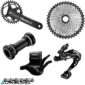 Transmision Mtb S-RIDE 1X10V (11-46T) Piñon, Pata de Cambio, Shifter, Cadena, Volante