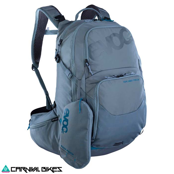 carnivalbikes-chile-Mochila-Evoc-Explorer-Pro-26-gris-steel-tienda-venta-ciclismo-envio-a-todo-el-pais-enduro