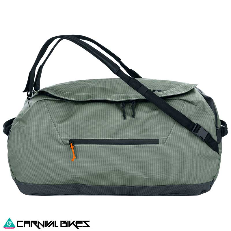 Bolso Evoc Duffle 60L Dark Olive/Black Vista Lateral