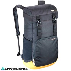 Vista frontal de la mochila EVOC Mission 22L color negro