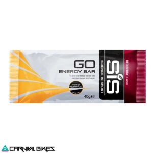 Vista frontal de la barra energética SIS GO Energy Mini sabor frutos rojos 40g