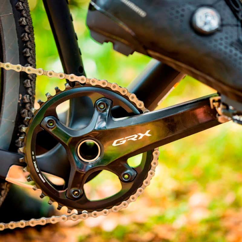 Volante Shimano GRX FC-RX8101 en acción – Vista con Rider