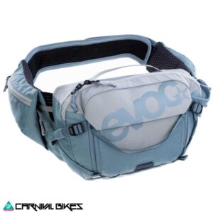 Banano Evoc Pro 3L gris vista frontal con diseño aerodinámico