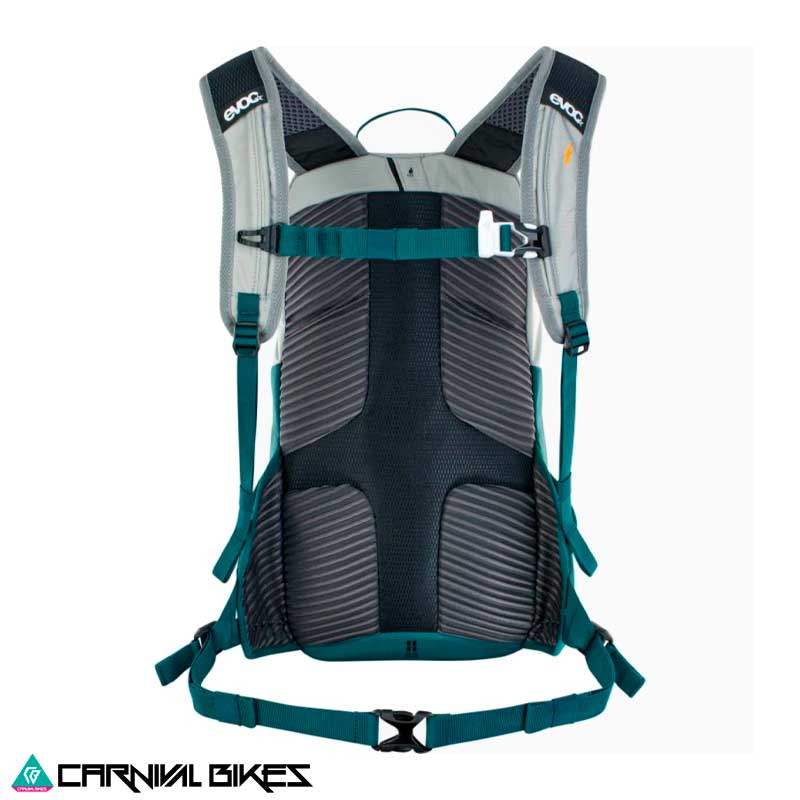Mochila Evoc E-Ride 12L Gris Petróleo – Vista Posterior