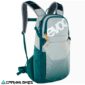Vista frontal mochila Evoc E-Ride 12L gris petróleo