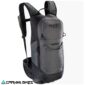 Vista frontal mochila Evoc FR Lite Race 10L gris carbón y negro