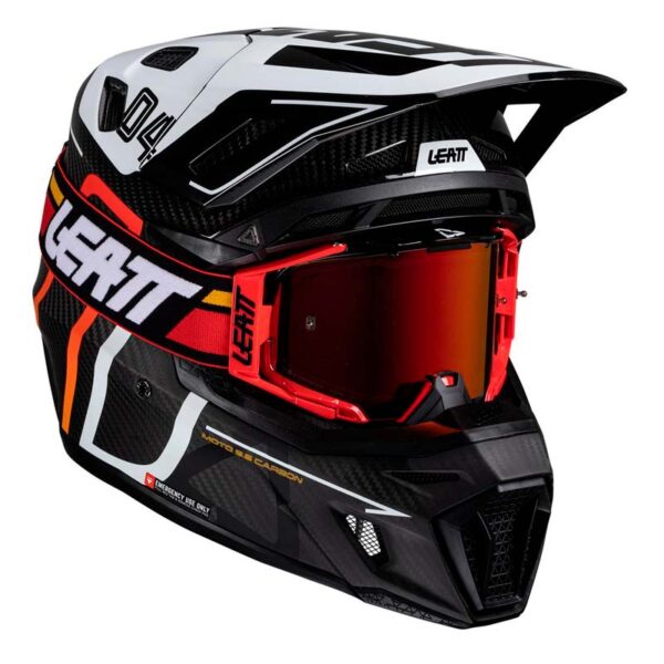 carnivalbikes-chile-Kit-Leatt-Casco-Moto-95-Antiparra-65-V25-Carbono-Blanco-envio-a-todo-el-pais