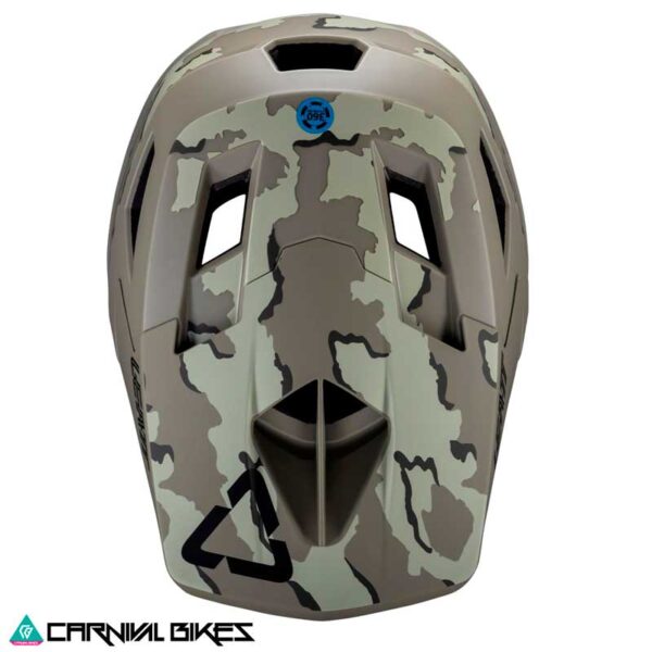 Casco Leatt Gravity 4.0 Desert vista superior