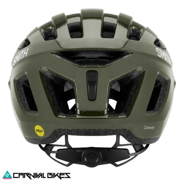 Vista trasera casco Smith Convoy MIPS Moss