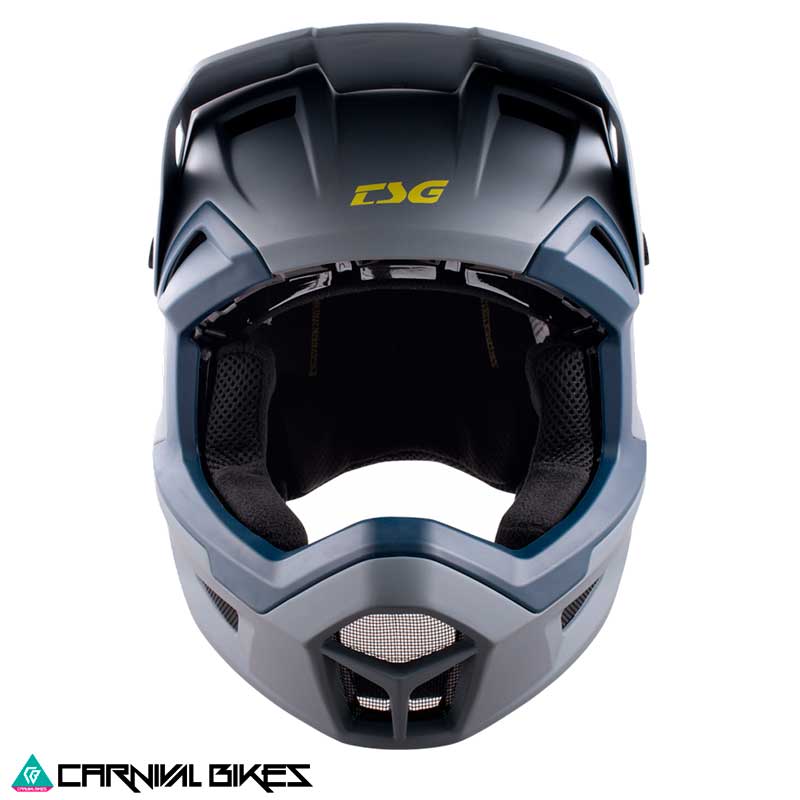 Casco TSG Sentinel gris satinado – Vista frontal