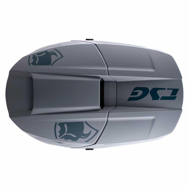 TSG Sentinel gris – Vista superior con sistema de ventilación