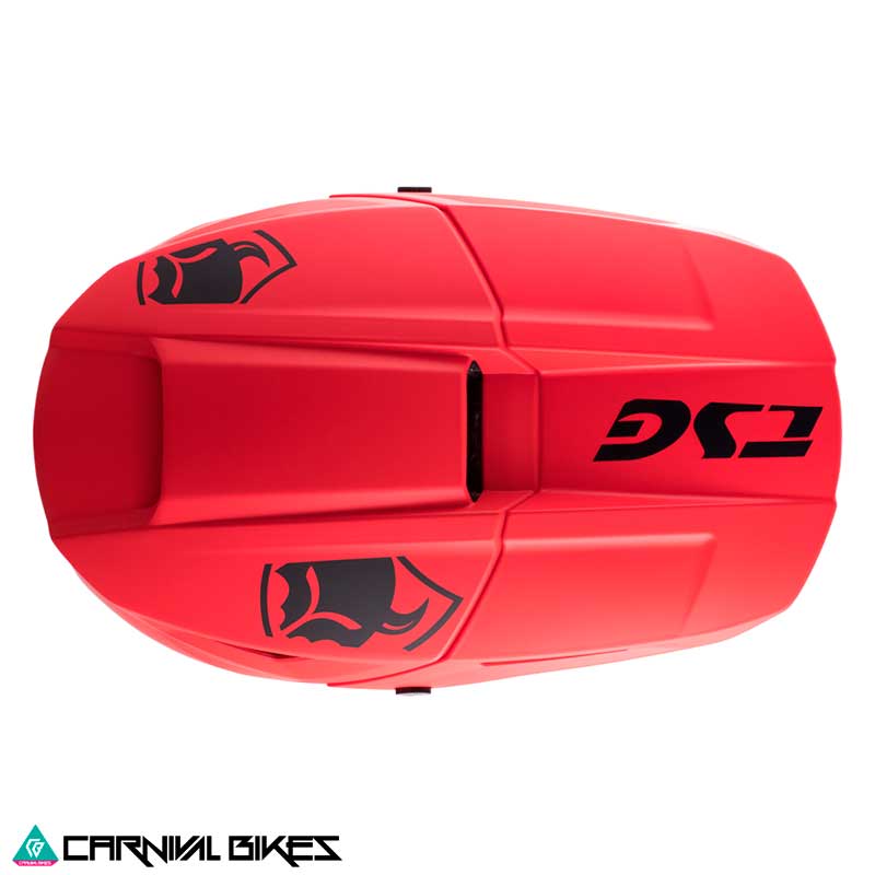 Casco TSG Sentinel Rojo Satinado – Vista Superior