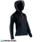 Vista frontal de la chaqueta Leatt MTB Mujer HydraDri 2.0 V23 en color negro. Impermeable, técnica y con corte femenino