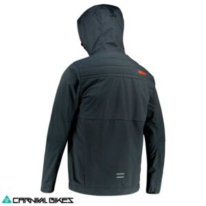 Vista trasera de la chaqueta Leatt MTB Trail 3.0 V22 color negro. Panel de ventilación y diseño técnico para rutas de alto rendimiento
