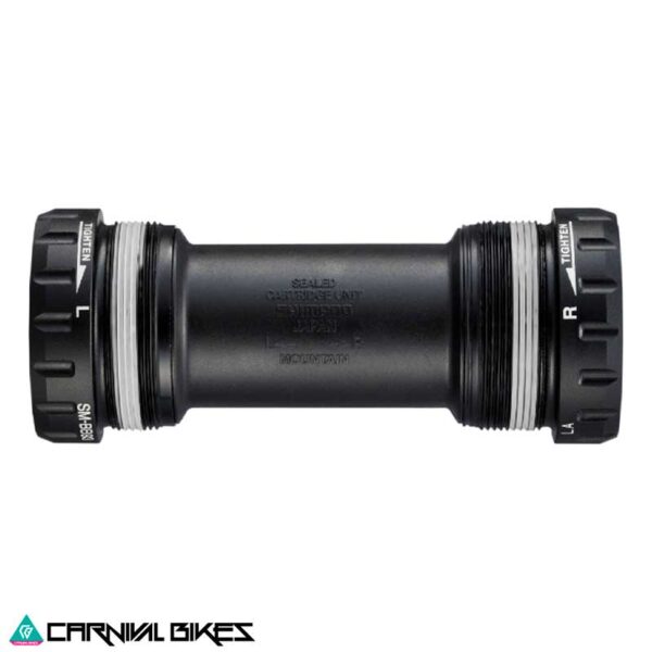 Vista frontal de la cubeta de motor Shimano SM-BB93