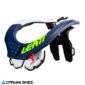 Vista frontal del cuello protector cervical Leatt 3.5 JR infantil en color azul. Seguridad para niños en motocross y enduro