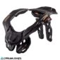 Vista frontal del protector cervical Leatt Moto 6.5 en color negro. Protección premium para cuello en motocross y enduro