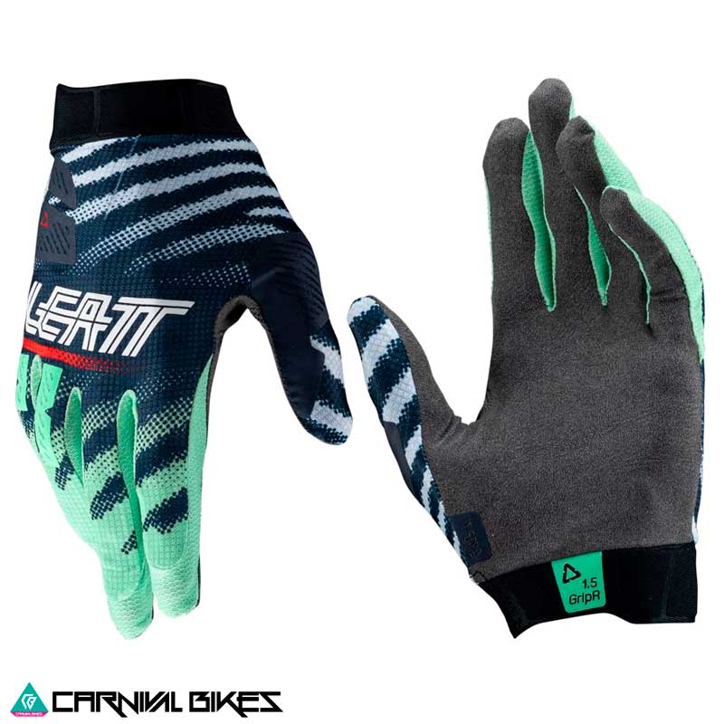 Guantes Leatt Moto GripR 1.5 Matcha vista frontal palma antideslizante