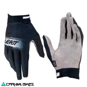 Vista frontal de los guantes Leatt Moto X-Flow 2.5 en color negro