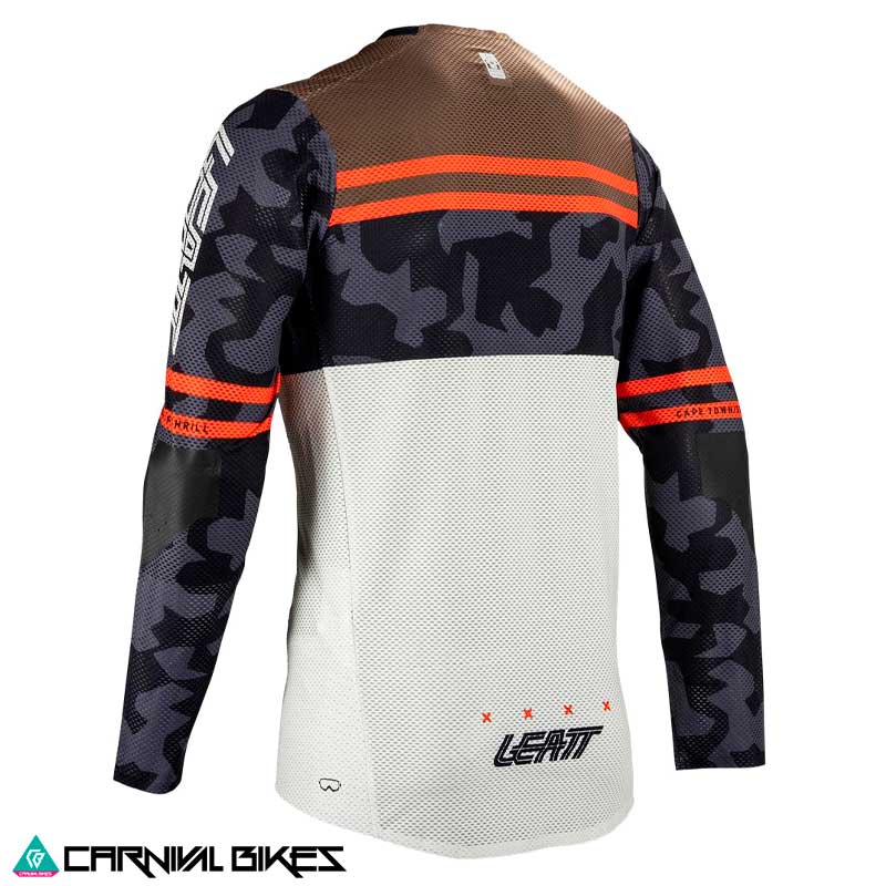 Jersey Leatt MTB Gravity 4.0 V25 Cream – Vista Trasera