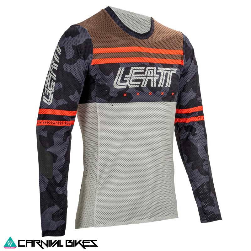 Jersey Leatt Gravity 4.0 V25 crema vista frontal