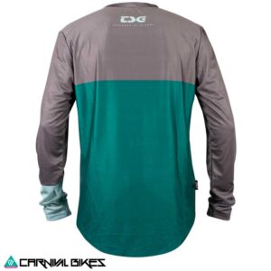 Vista trasera Jersey TSG Explorer verde manga larga