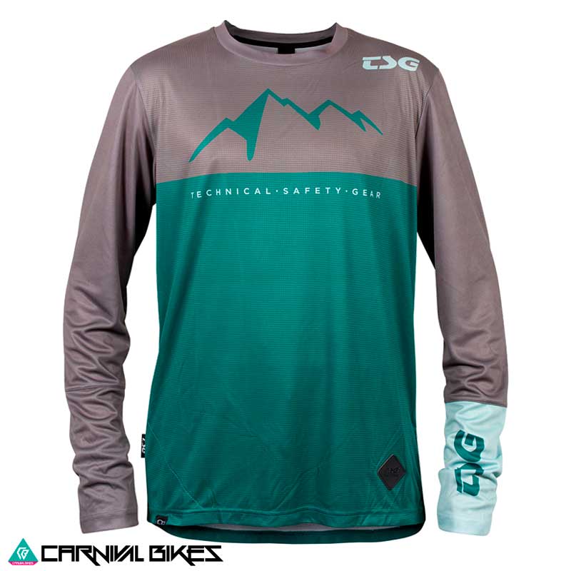 Vista frontal Jersey TSG Explorer manga larga color verde