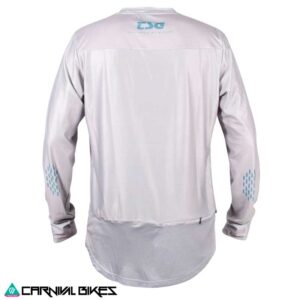 Vista trasera Jersey TSG MF2 gris y azul para ciclismo