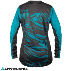 Vista trasera Jersey TSG mujer floral manga larga negro