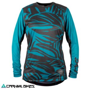 Vista frontal Jersey TSG mujer manga larga floral negro