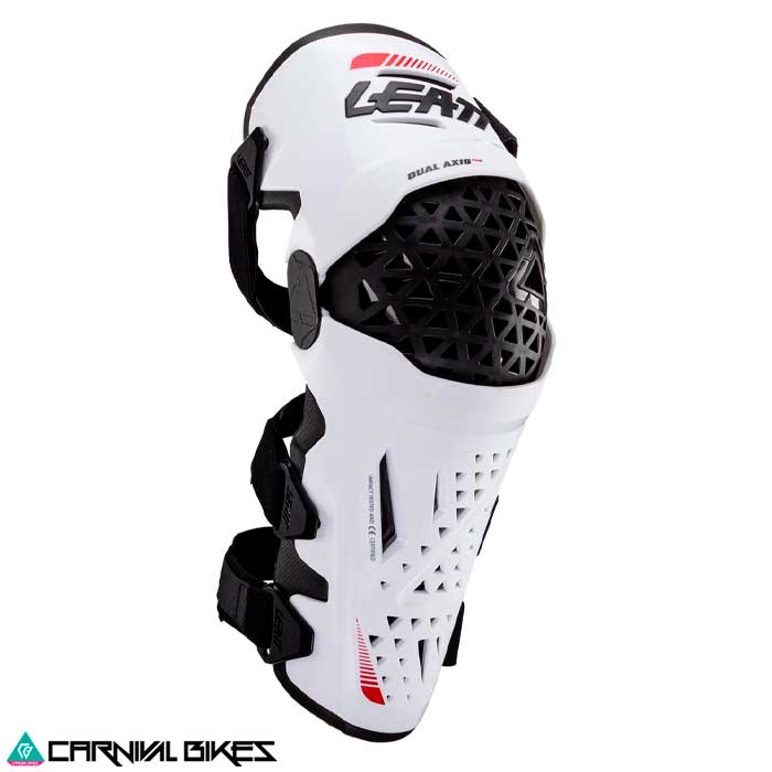 Rodilleras Leatt Dual Axis Pro Blancas – Vista frontal