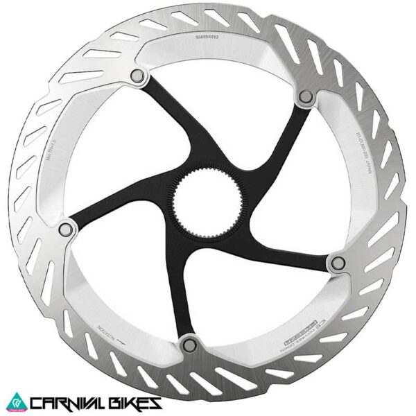 ista frontal del rotor Shimano RT-CL800-L de 203 mm