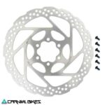 Vista frontal rotor Shimano SM-RT56 160MM 6 tornillos