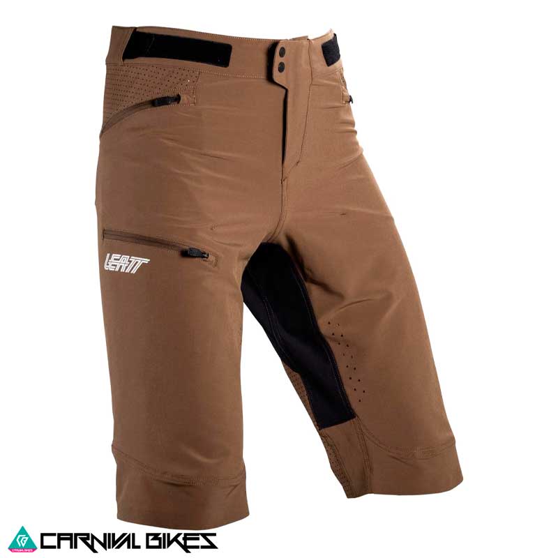 Vista frontal short Leatt Enduro 3.0 V25 color Loam