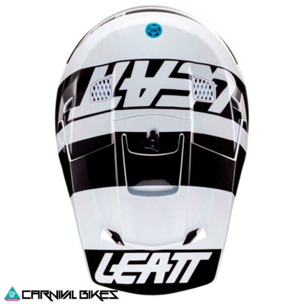 Casco Leatt Moto Infantil JR 3.5 V24 Negro Blanco vista superior