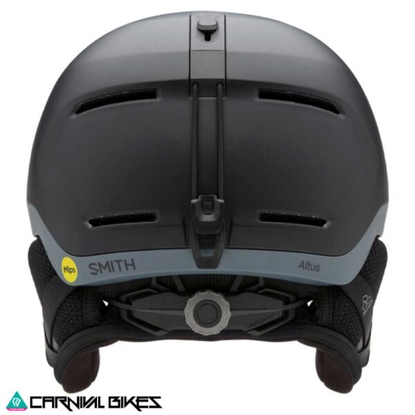 Casco SMITH Altus MIPS Matte Negro Charcoal – vista trasera