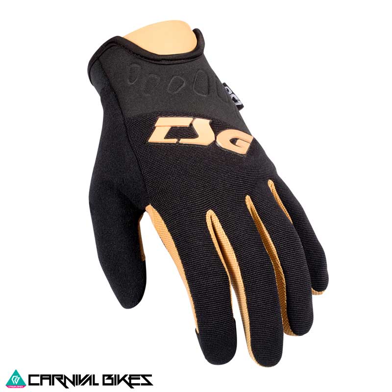 Guantes TSG Trail negro beige vista frontal