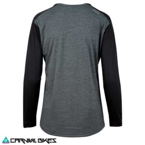 Jersey IXS Mujer Flow X grafito negro vista trasera
