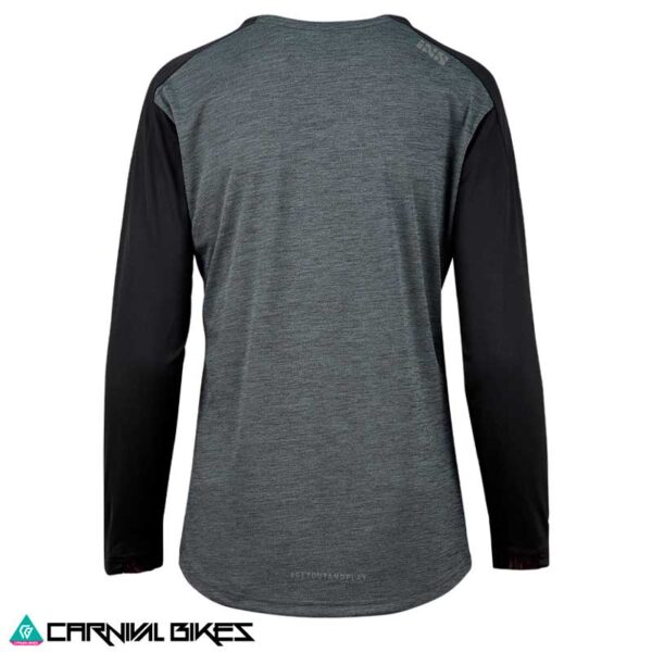Jersey IXS Mujer Flow X grafito negro vista trasera